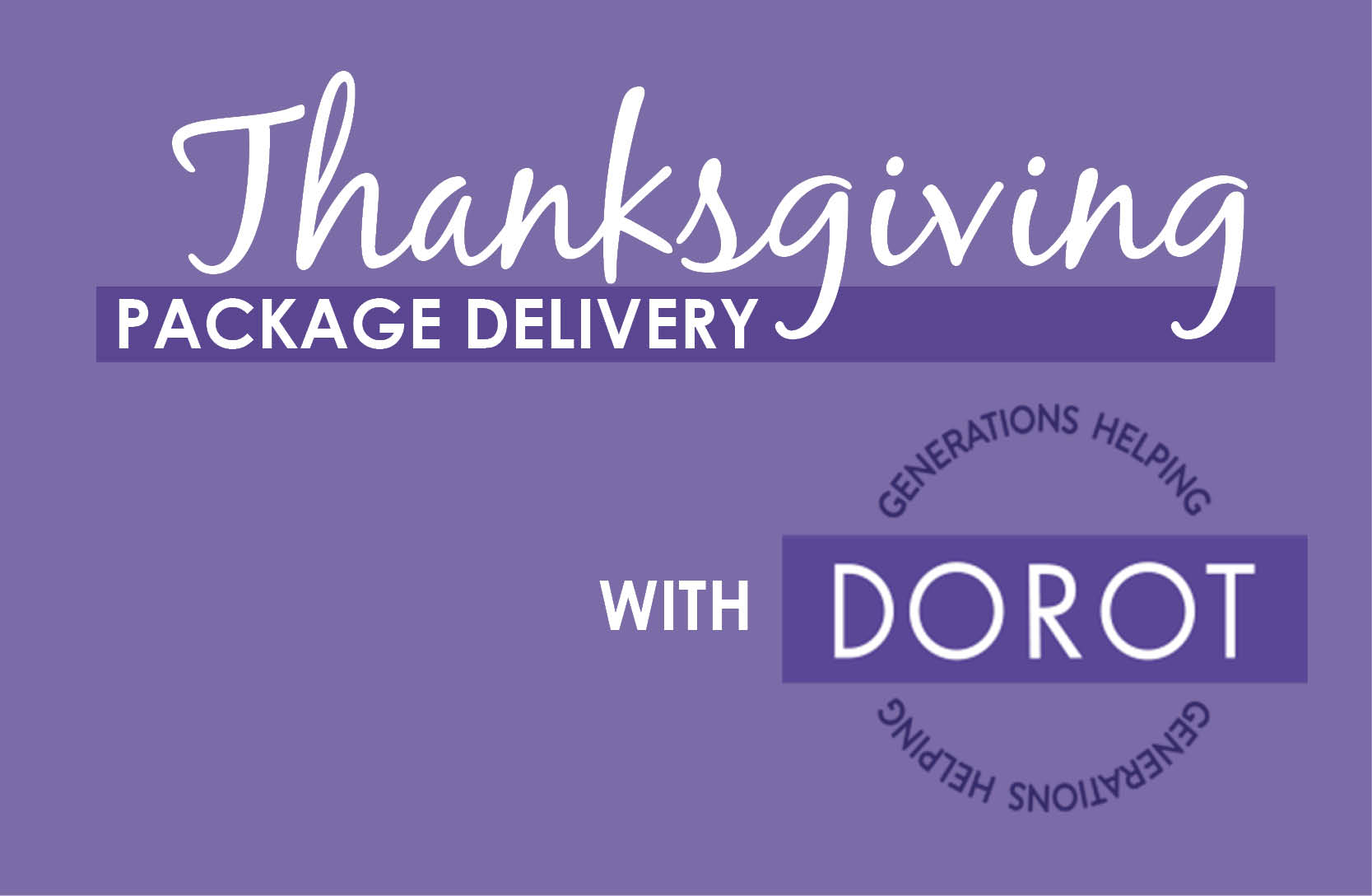DOROT Package Delivery - Volunteers Needed
