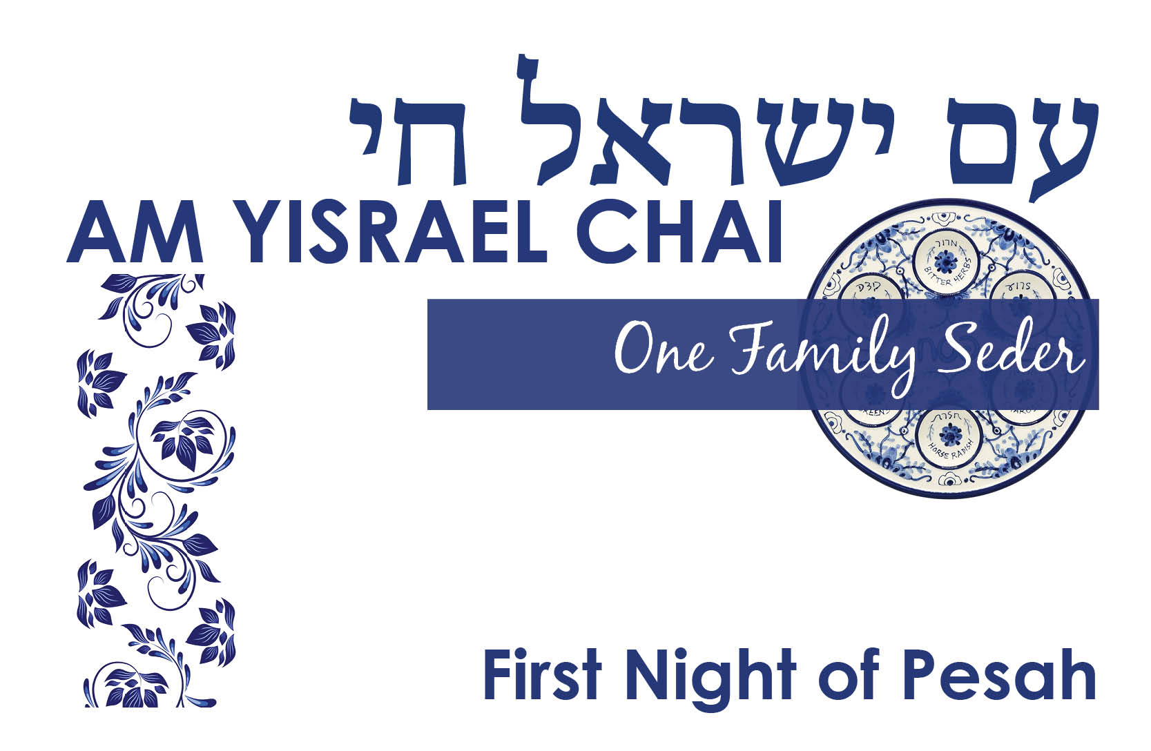 Community Seder First Night of Pesah - Reserve by April 17
